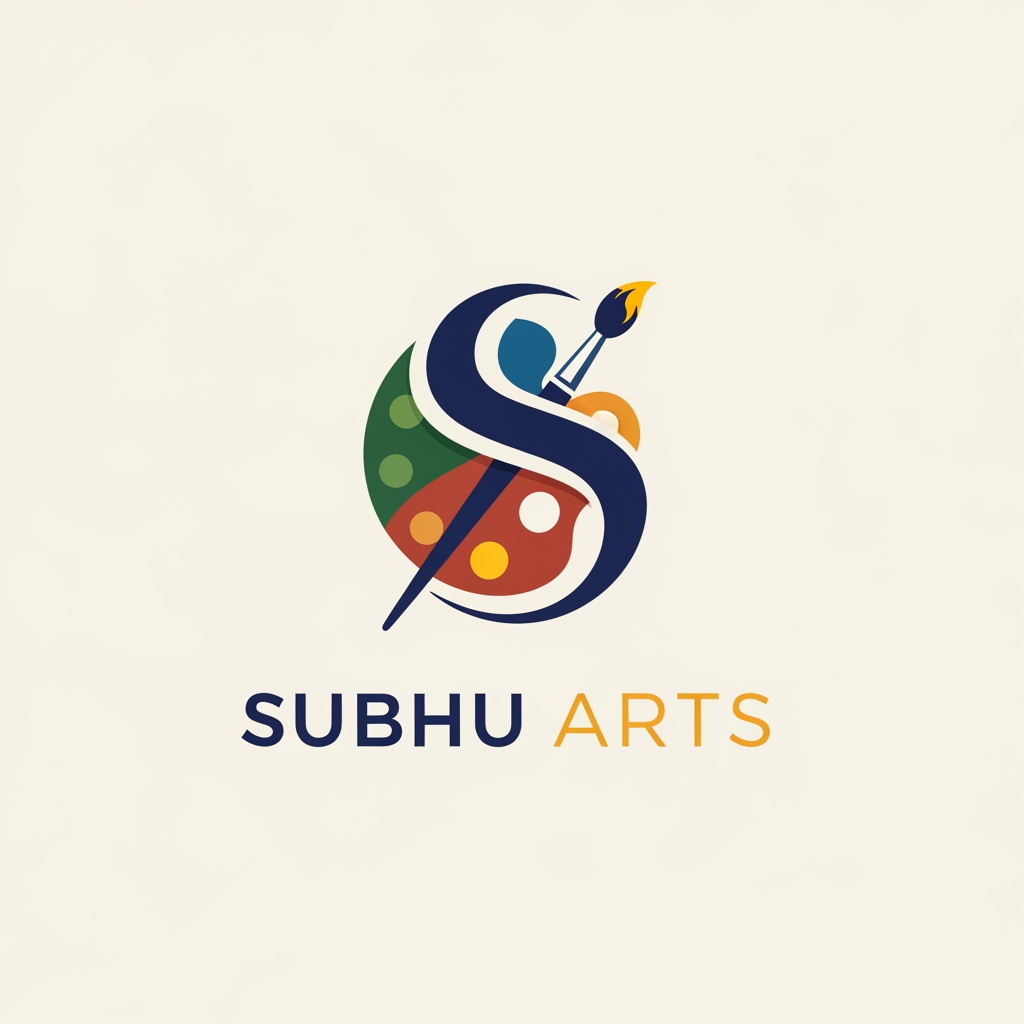 AI Design for generate a logo for subhu arts