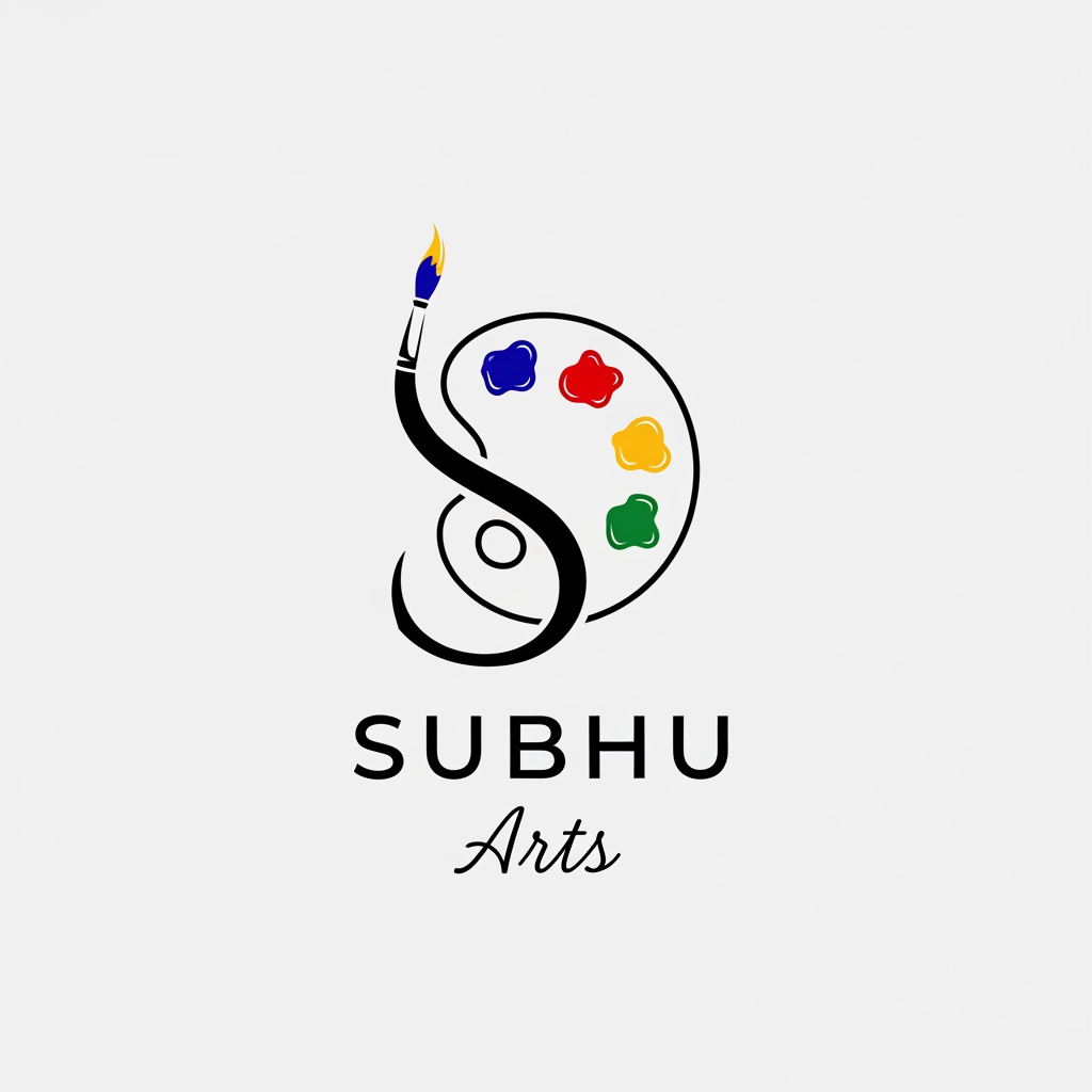 AI Design for generate a logo for subhu arts