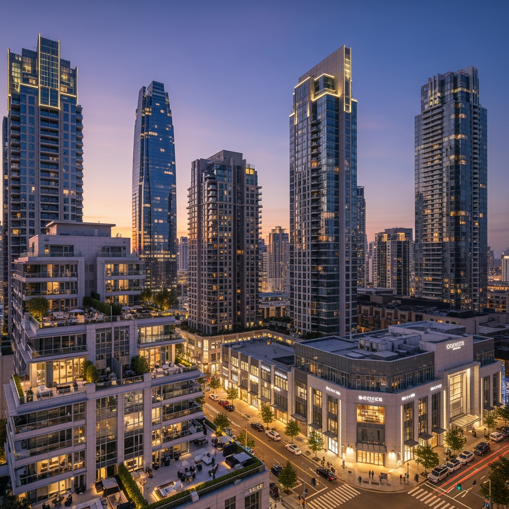 AI Design for quero imagens de predios residencias e comerciais , high ticket