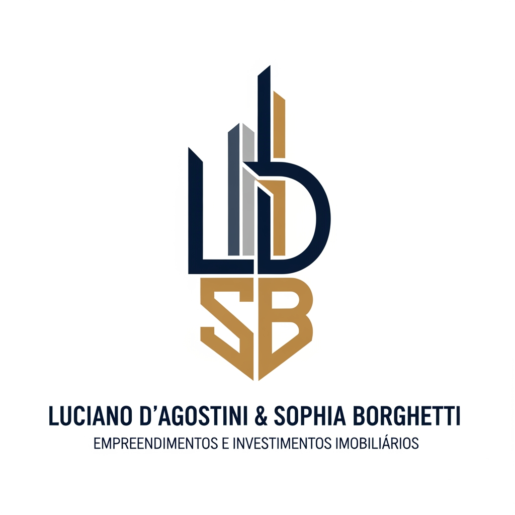 AI Design for crie uam logo pra Luciano D'Agostini e Sophia Borghetti, usando L,D e S,B.
Com o tema empreendimentos, investimentos imobilários