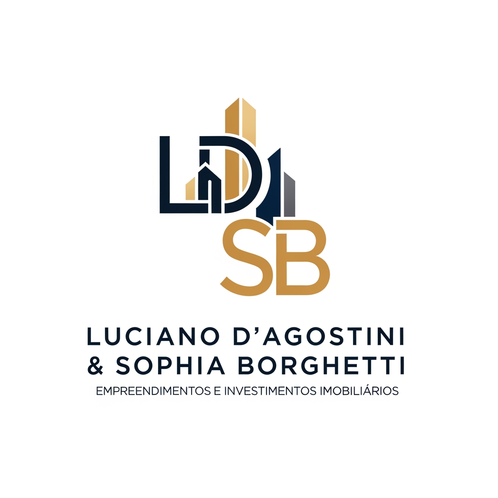 AI Design for crie uam logo pra Luciano D'Agostini e Sophia Borghetti, usando L,D e S,B.
Com o tema empreendimentos, investimentos imobilários