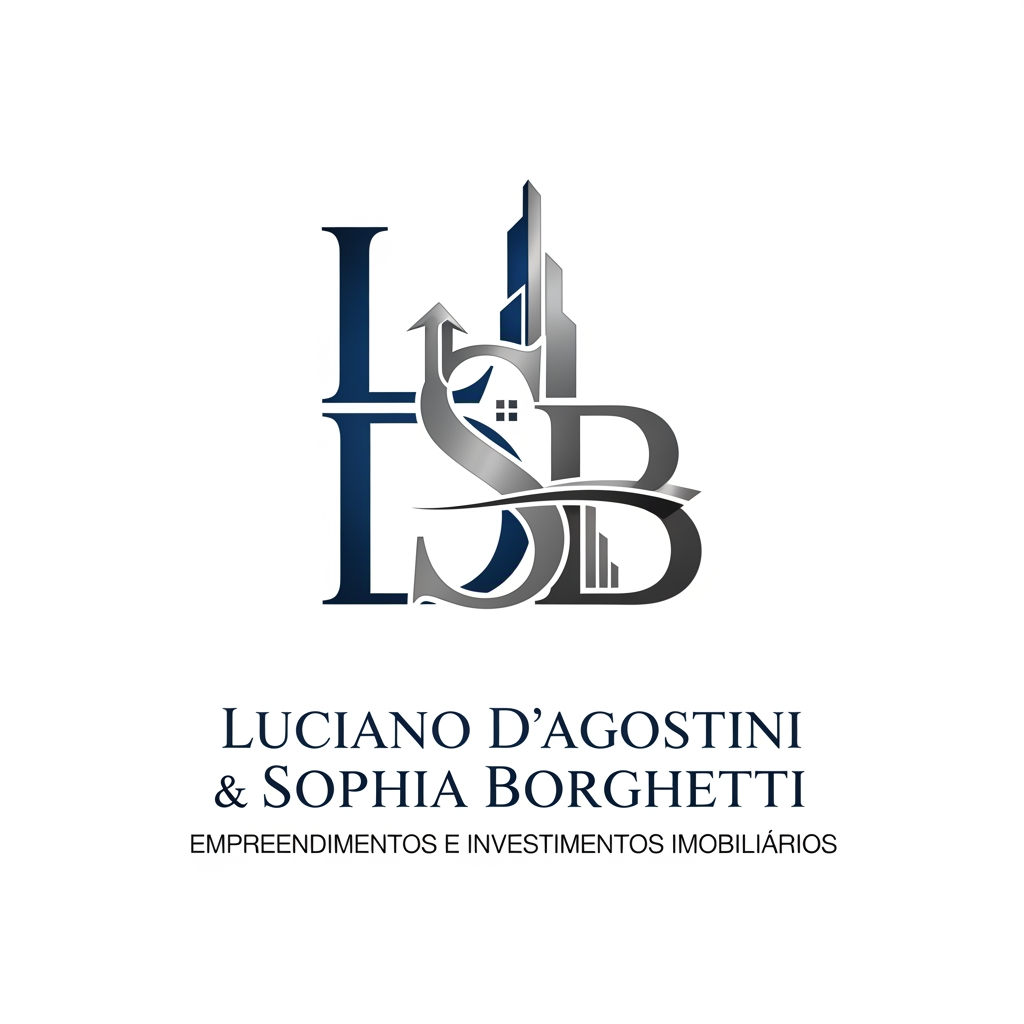 AI Design for crie uam logo pra Luciano D'Agostini e Sophia Borghetti, usando L,D e S,B.
Com o tema empreendimentos, investimentos imobilários