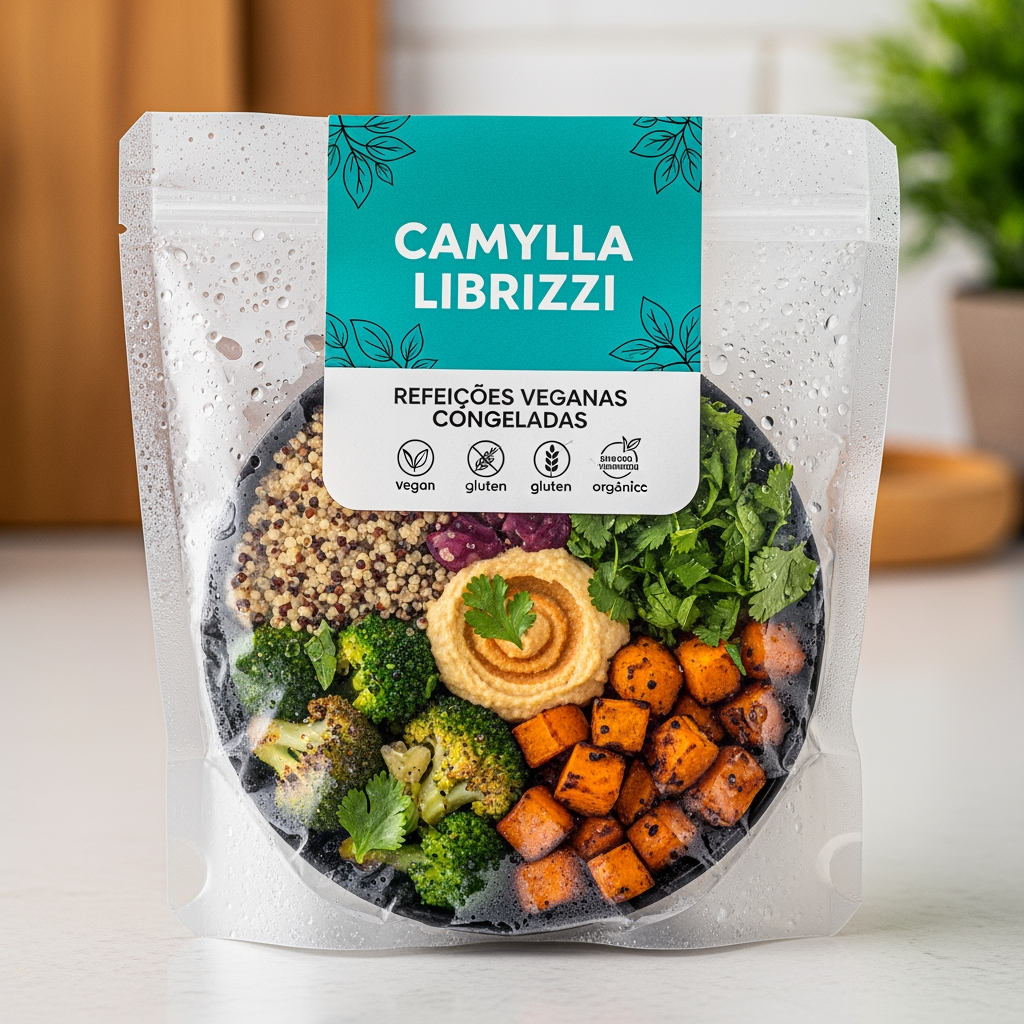 AI Design for Camylla Librizzi | Refeições veganas congeladas