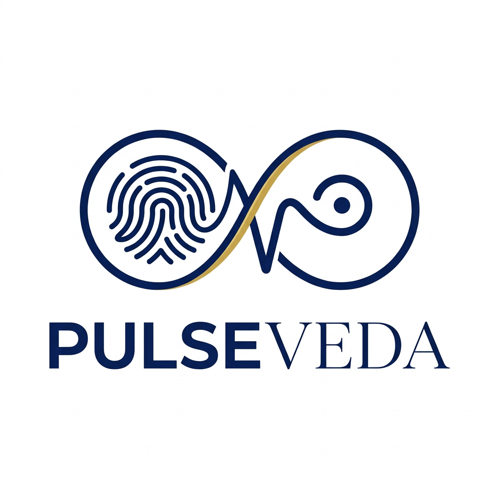 AI Design for Design a premium, luxury logo for "PulseVeda" — an Ayurvedic
pulse diagnosis brand.
UNIQUE ICON CONCEPT:
A single unbroken continuous line that forms both the shape of
an "infinity symbol (∞)" and hidden within it — one side
resembles a human fingerprint whorl, the other side forms
an abstract Bindu (the sacred Ayurvedic dot of origin/energy).
The line itself IS the pulse — its thickness varies like a
real pulse rhythm, thin to thick to thin — but NO traditional
ECG wave shape at all.
This is NOT a medical logo. This is a high-end wellness
technology brand logo.
DESIGN RULES:
- Strictly flat — absolutely zero gradients, shadows,
glow, 3D, texture, lighting
- Monoline or variable-width single continuous line icon
- Negative space used intelligently — the icon should
reveal meaning only on close inspection
- Transparent background, scalable vector
- No human body parts shown literally
- No lotus, no leaf, no ECG line, no heartbeat wave
COLORS:
- Deep Royal Blue: #0A1F5C
- Warm Gold: #C9A84C (line accent or thin stroke only)
- Clean white negative space
TYPOGRAPHY:
- "PulseVeda" as wordmark below icon
- "Pulse" — sharp, modern, geometric uppercase
- "Veda" — same size but with micro-thin serif strokes
on terminals only — luxury contrast
- Letter spacing: wide tracking on "VEDA" (+80 to +120)
FEELING:
Think Rolex meets Ayurveda. Not a hospital. Not a startup.
A premium ancient-modern brand.
OUTPUT:
- Flat logo mark only
- No mockups, no devices, no packaging shown
- Transparent or pure white background
- Client-ready vector-clean result
flat vector, monoline, luxury brand, negative space logo,
premium minimal, no shadow, no gradient, no mockup,
no ECG wave, no lotus, no body parts
