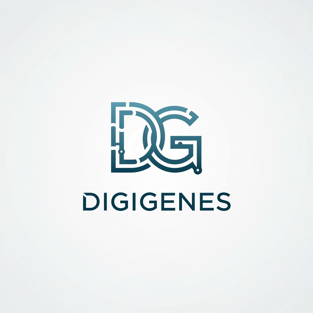 AI Design for behave like a professional designer

i want a logo for digital markeitng company name - DigiGenes
i wnat minimal good conceptual logo deisgn

i want D and G creatively in the logo
the logo shoudl be minimal.. no exatra grpahical element needed.. onyl these two lette rin the logo

no words needed onyl - D and g

please EMBEDD g and b only
