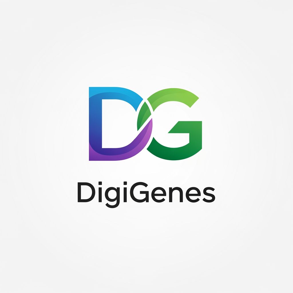 AI Design for behave like a professional designer

i want a logo for digital markeitng company name - DigiGenes
i wnat minimal good conceptual logo deisgn

i want D and G creatively in the logo
the logo shoudl be minimal.. no exatra grpahical element needed.. onyl these two lette rin the logo

no words needed onyl - D and g

please EMBEDD g and b only