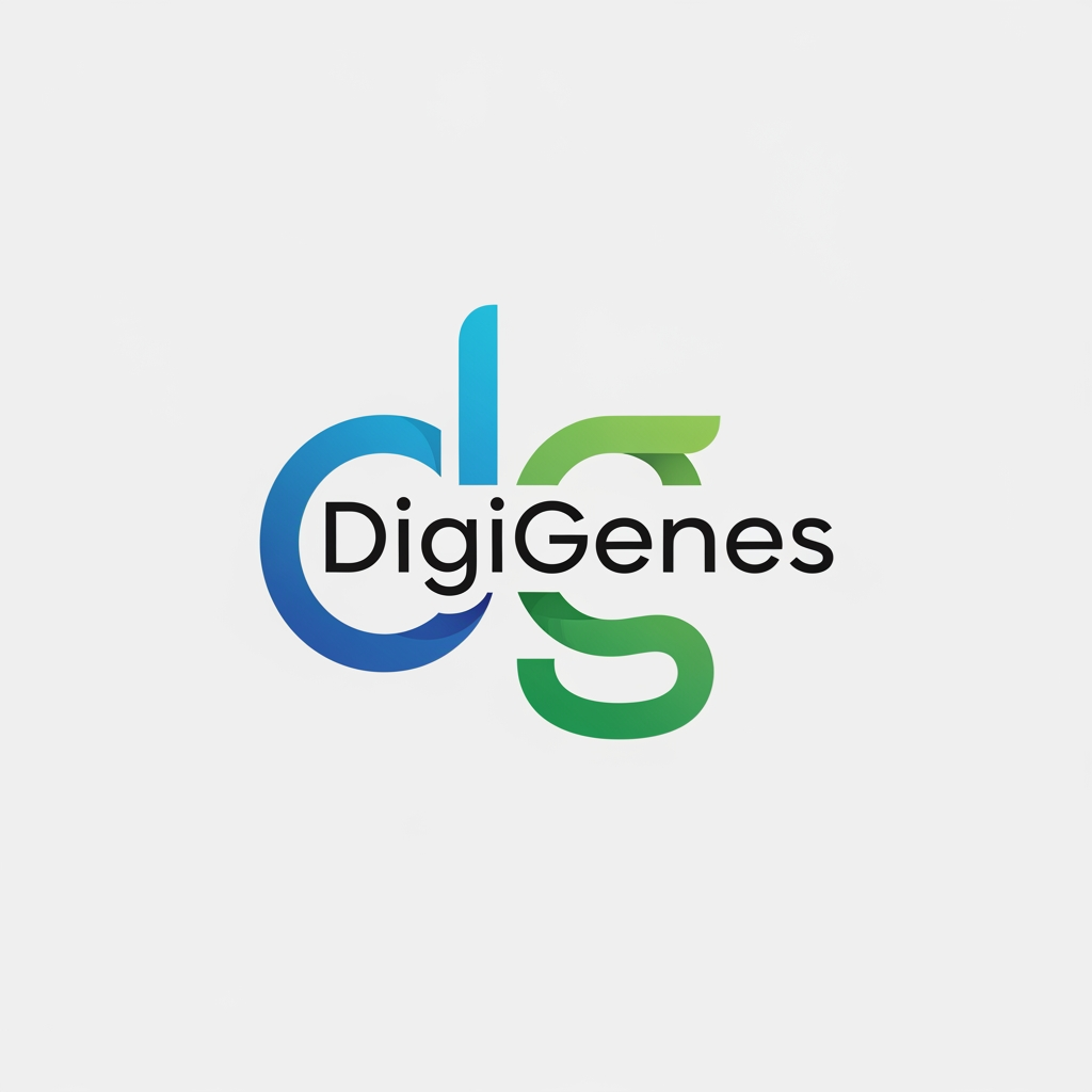 AI Design for behave like a professional designer

i want a logo for digital markeitng company name - DigiGenes
i wnat minimal good conceptual logo deisgn

i want D and G creatively in the logo
the logo shoudl be minimal.. no exatra grpahical element needed.. onyl these two lette rin the logo

no words needed onyl - D and g