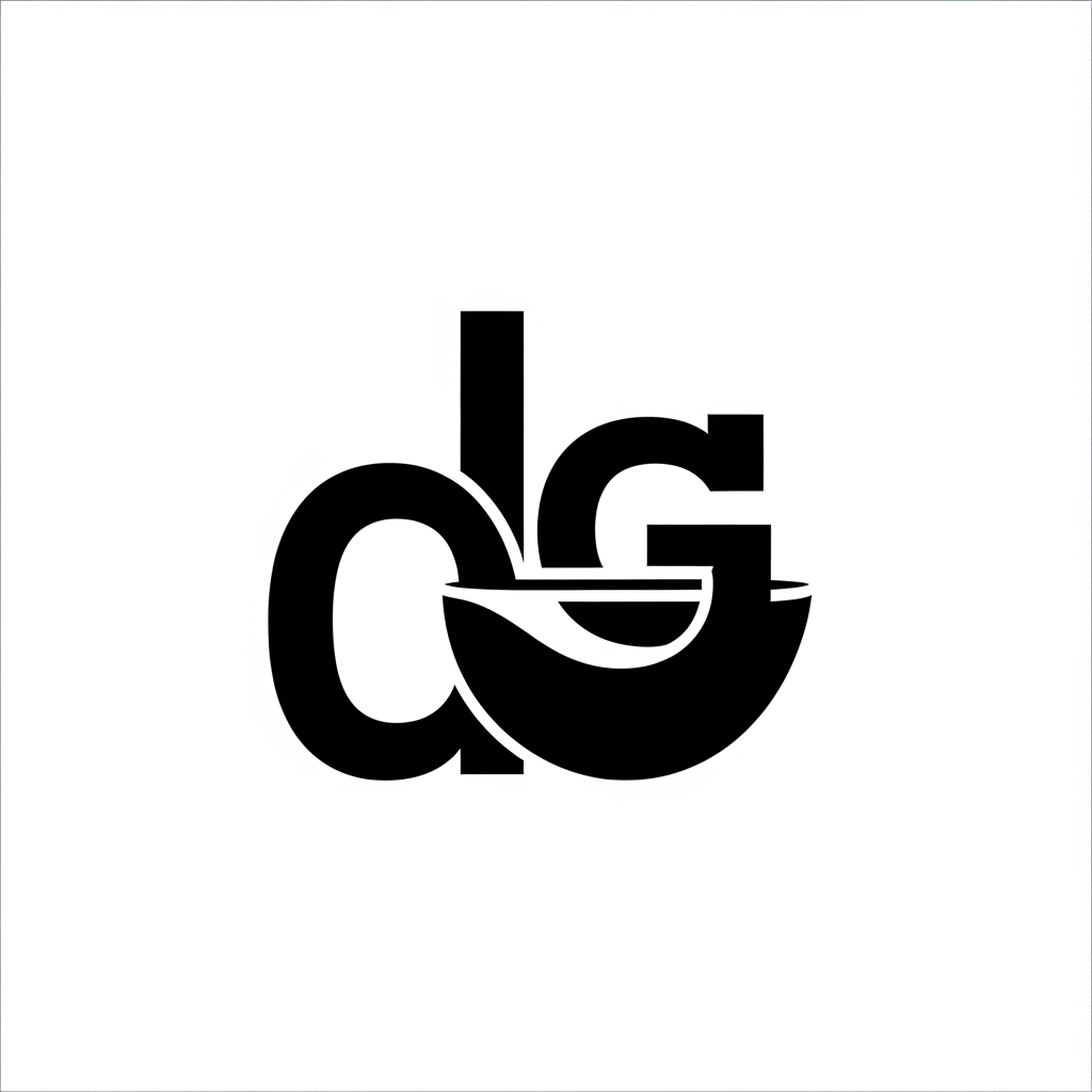 AI Design for i want d and g in a logo mono
we should embed G in d only
the curve part of d and G should be overlapping
generate something good
(the d should small in letters not B)
