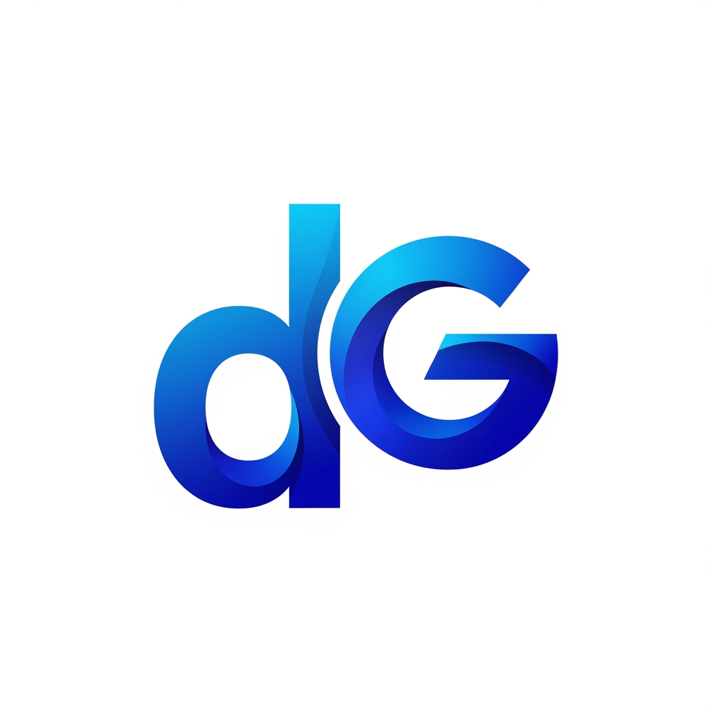 AI Design for i want d and g in a logo mono
we should embed G in d only
generate something good
(the d should small in letters not B)
the curve part of d and G should be overlapping
it should be colourfull.. blue and dark blue
it shoudl look liek a singlre letter (d and G)
the G shoudl be above d only