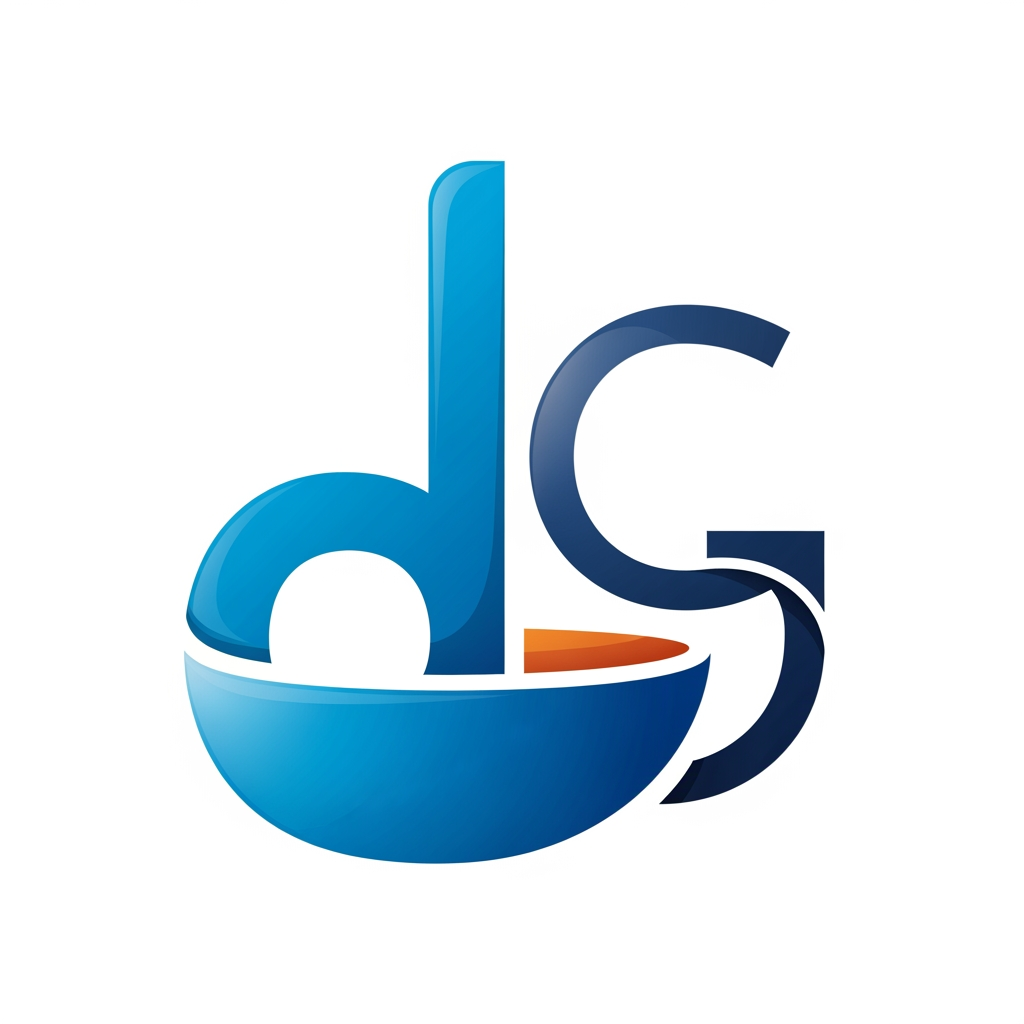 AI Design for i want d and g in a logo mono
we should embed G in d only
generate something good
(the d should small in letters not B)
the curve part of d and G should be overlapping
it should be colourfull.. blue and dark blue
it shoudl look liek a singlre letter (d and G)