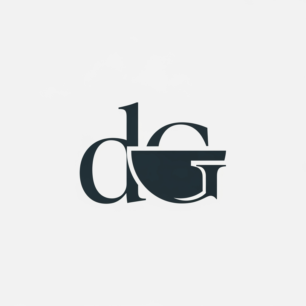 AI Design for i want d and g in a logo mono
we should embed G in d only
generate something good
(the d should small in letters not B)
the curve part of d and G should be overlapping