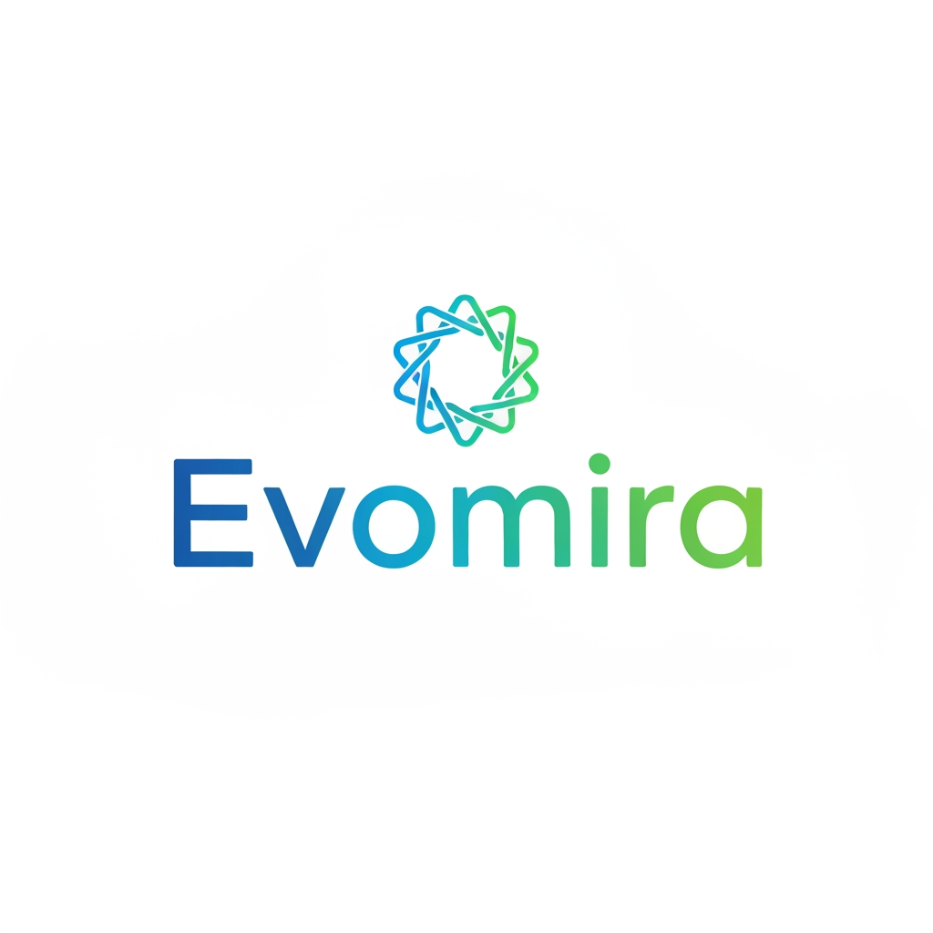 AI Design for I want logo for event management software with more creative and unique and my software name is Evomira
