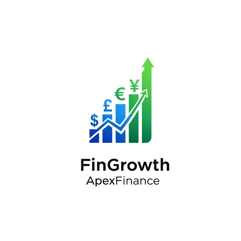AI Design for I want logo for Finance software with currency and growth