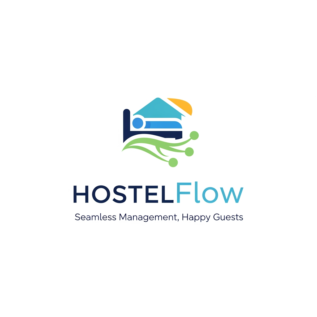 AI Design for I want logo for hostel managment software