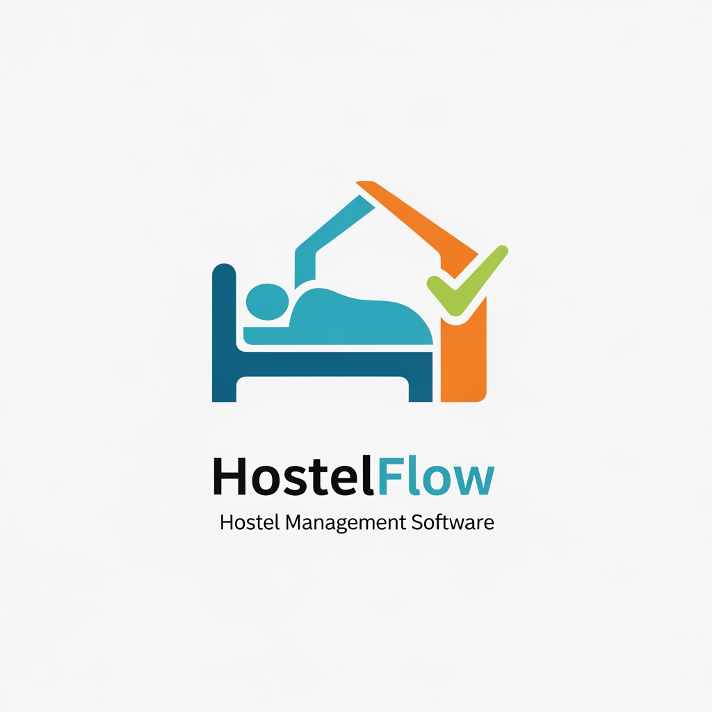 AI Design for I want logo for hostel managment software