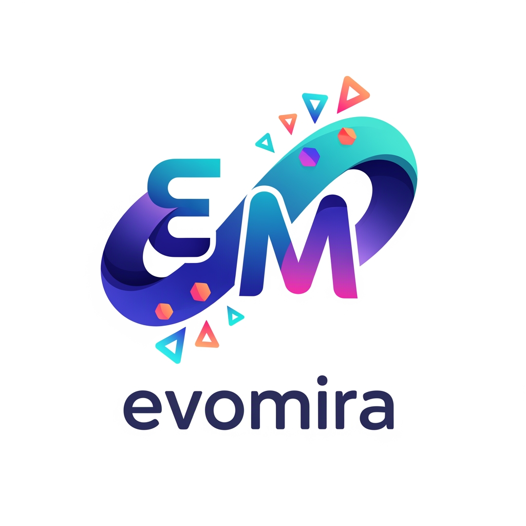 AI Design for I want logo for event management software with more creative and unique and my software name is Evomira