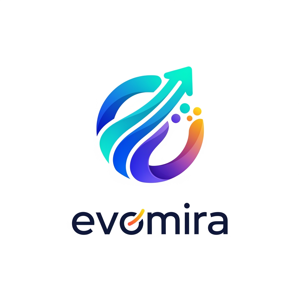 AI Design for I want logo for event management software with more creative and unique and my software name is Evomira