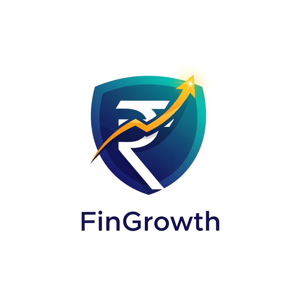 AI Design for I want logo for Finance software with Indian currency and growth