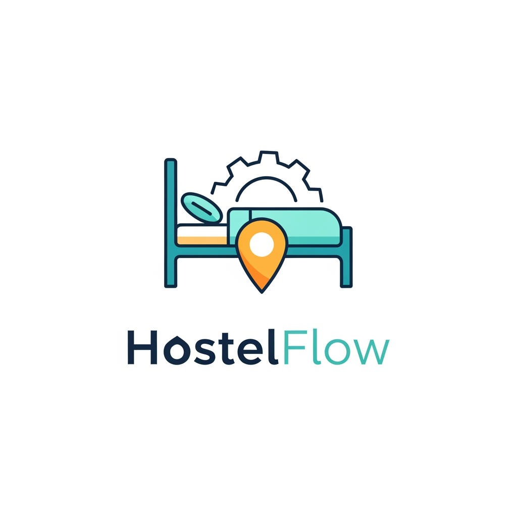 AI Design for I want logo for hostel managment software