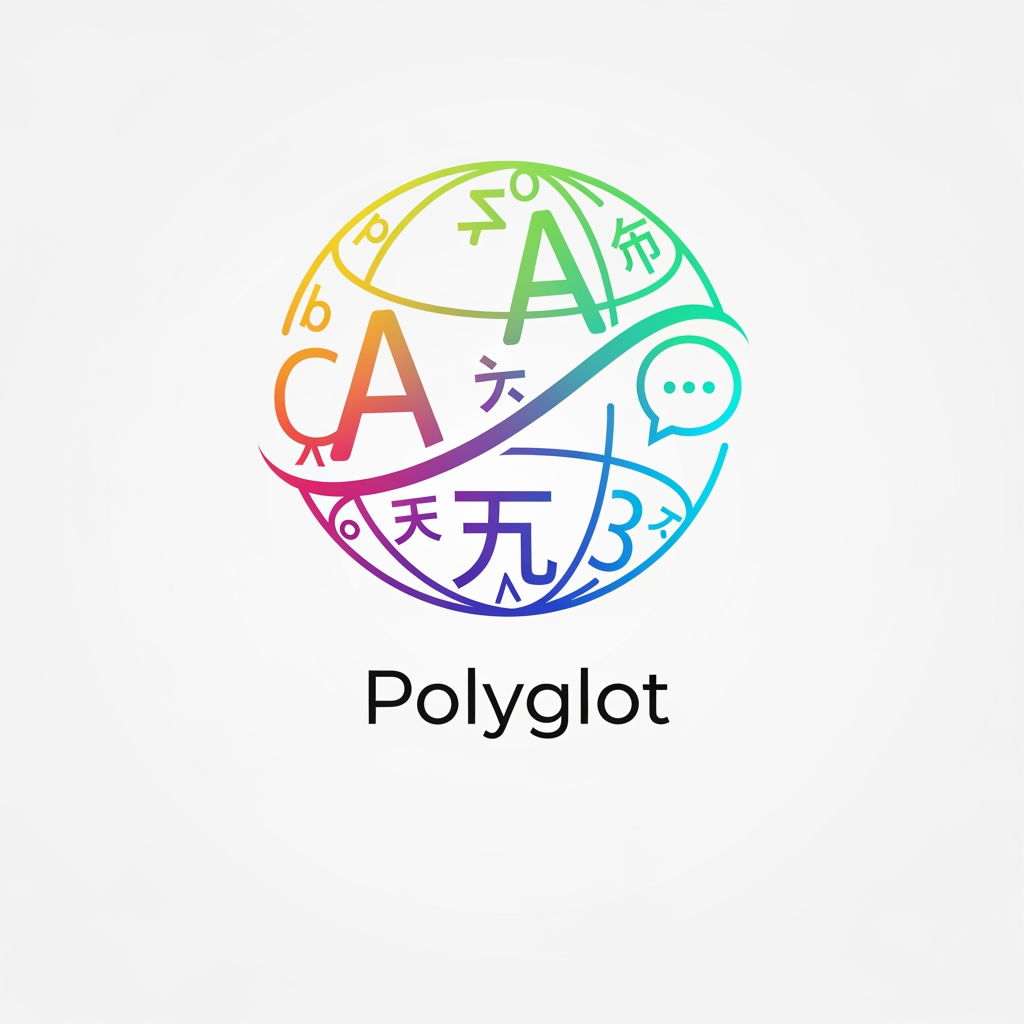 AI Design for i want to create logo for polyglot for app