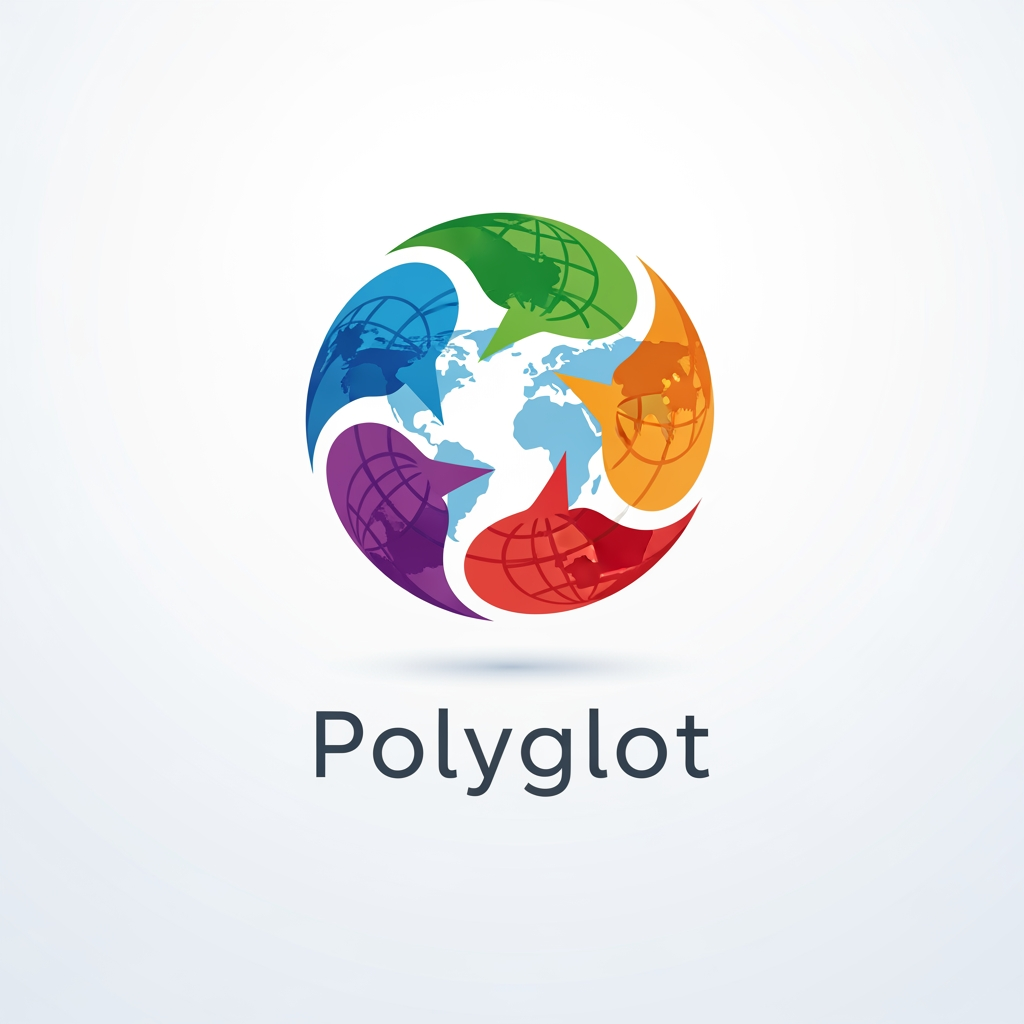 AI Design for i want to create logo for polyglot for app