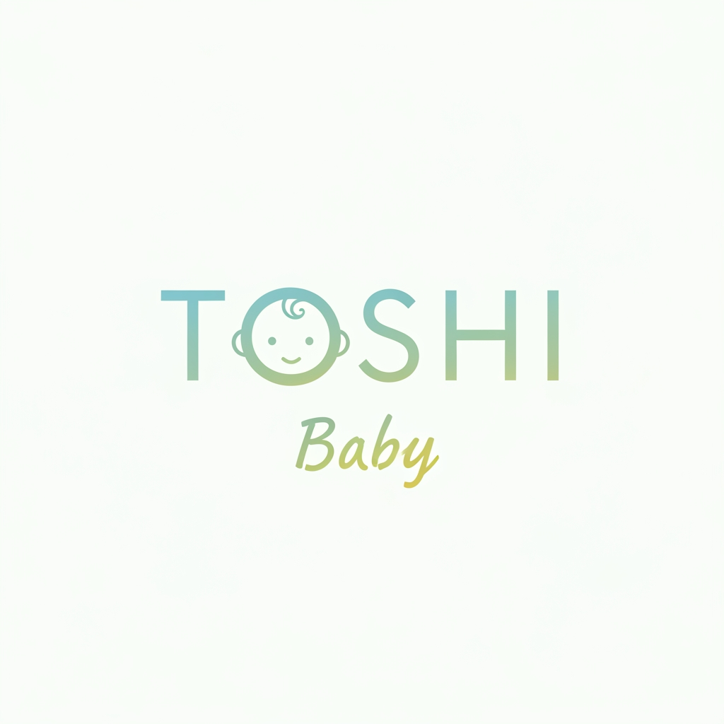AI Design for i wanted to create three diffrent logo for baby care brand , the name will be toshi baby and in o a baby is encraved in it make it appealing