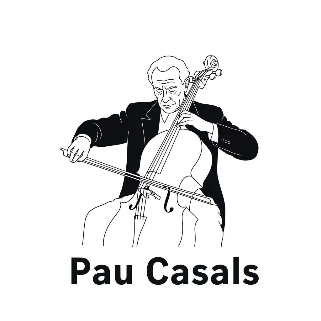 AI Design for esquematic image of Pau Casals