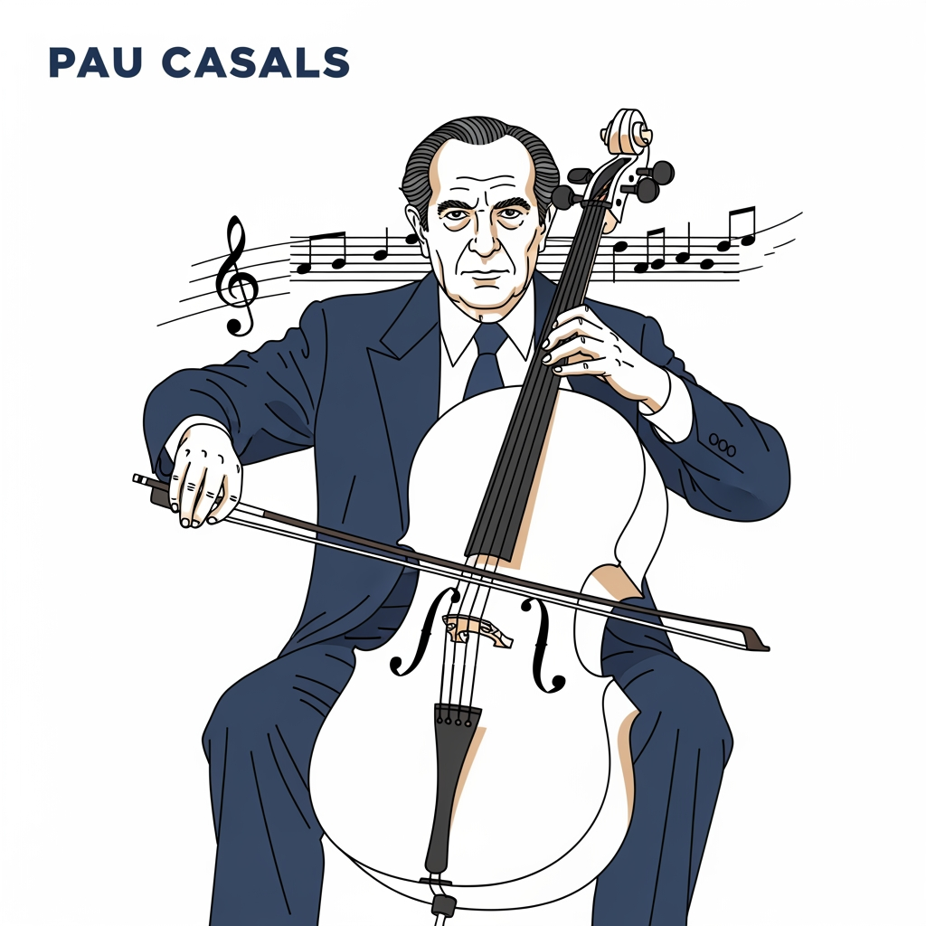 AI Design for esquematic image of Pau Casals
