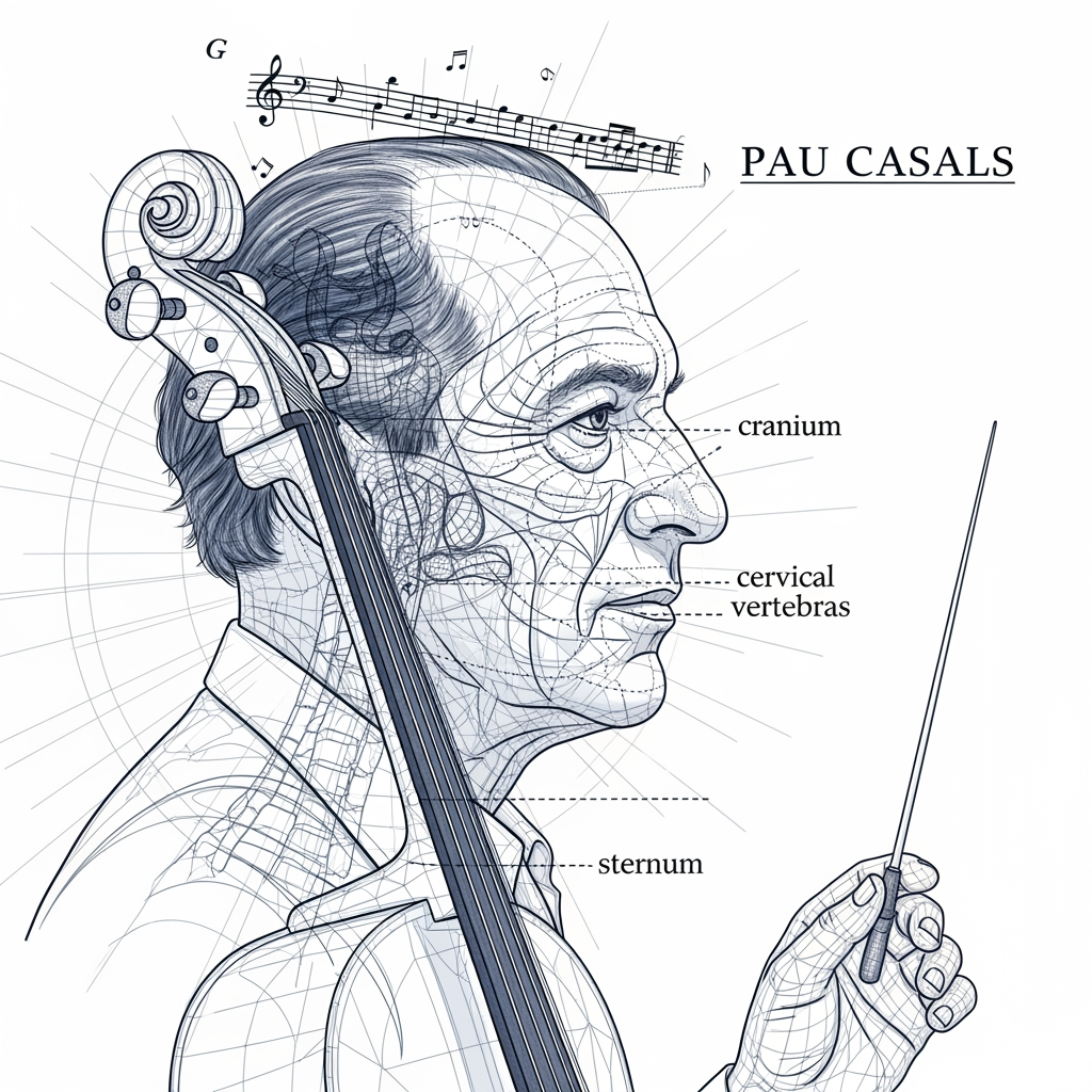 AI Design for esquematic image of Pau Casals