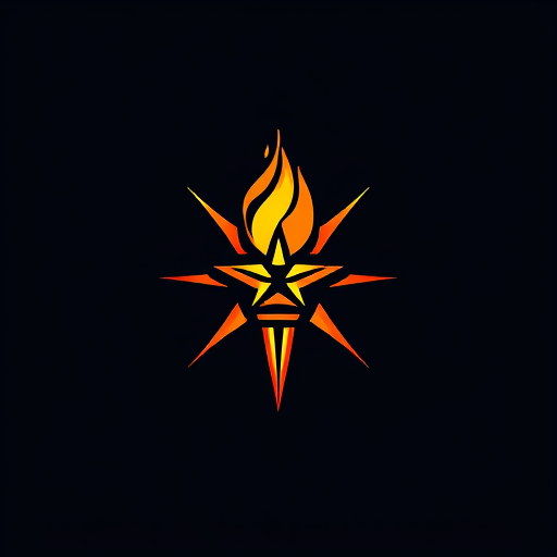 AI Design for Torch but the flame is star 