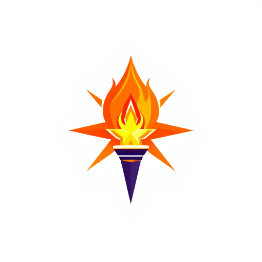 AI Design for Torch but the flame is star 