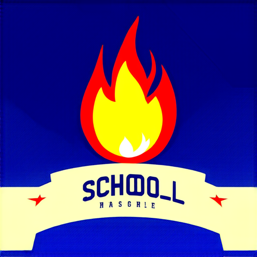 AI Design for Torch but flame is star logo for schoool