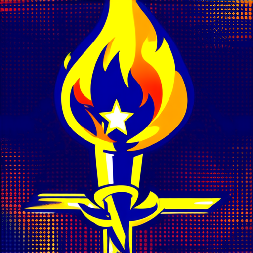 AI Design for Torch but flame is star logo for schoool