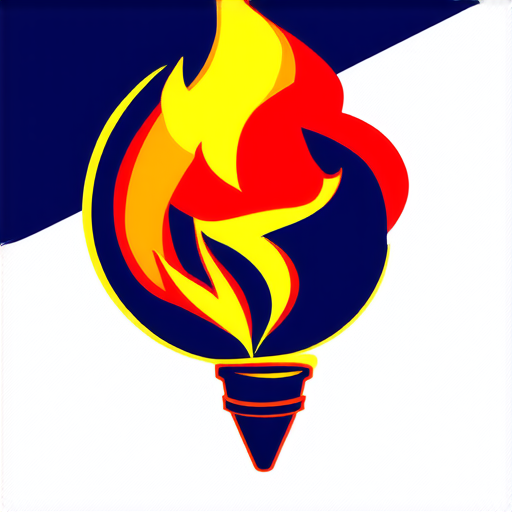 AI Design for Torch but flame is star logo for schoool