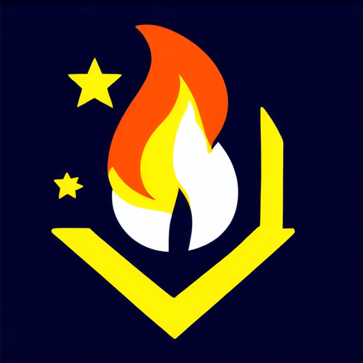 AI Design for Torch but flame is star logo for schoool