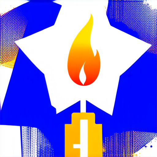 AI Design for Torch but flame is star logo for schoool