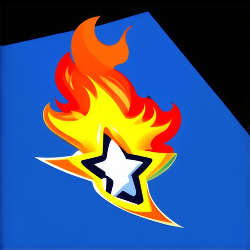 AI Design for Torch but flame is star 