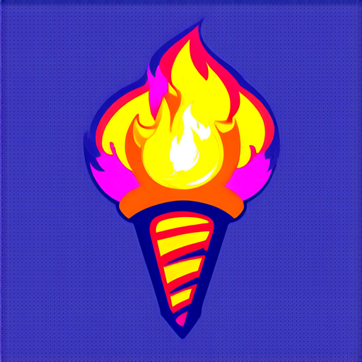 AI Design for Torch but flame is star 