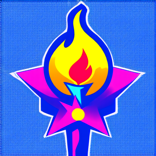 AI Design for Torch but flame is star 