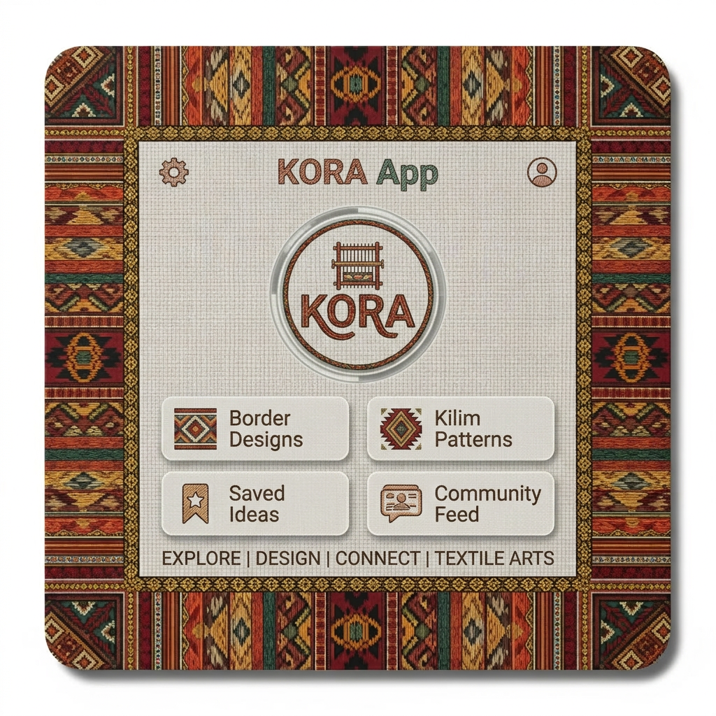 AI Design for please give me a border kora square size design kora board for app