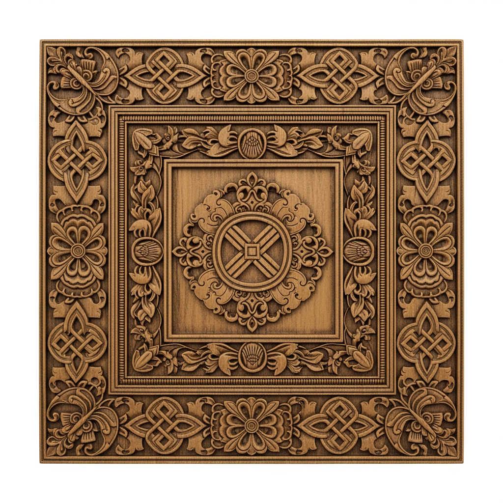 AI Design for please give me a border kora square size design kora board