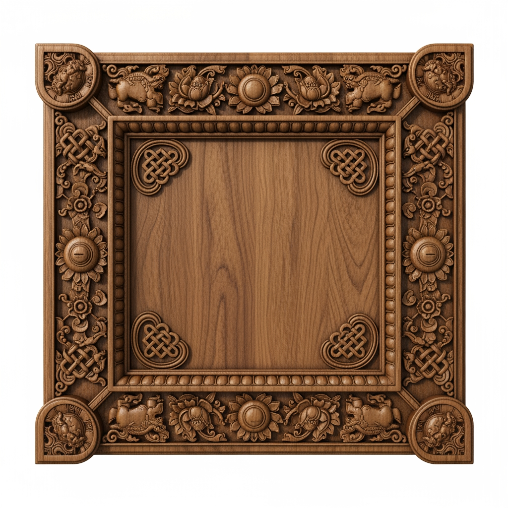 AI Design for please give me a border kora square size design kora board