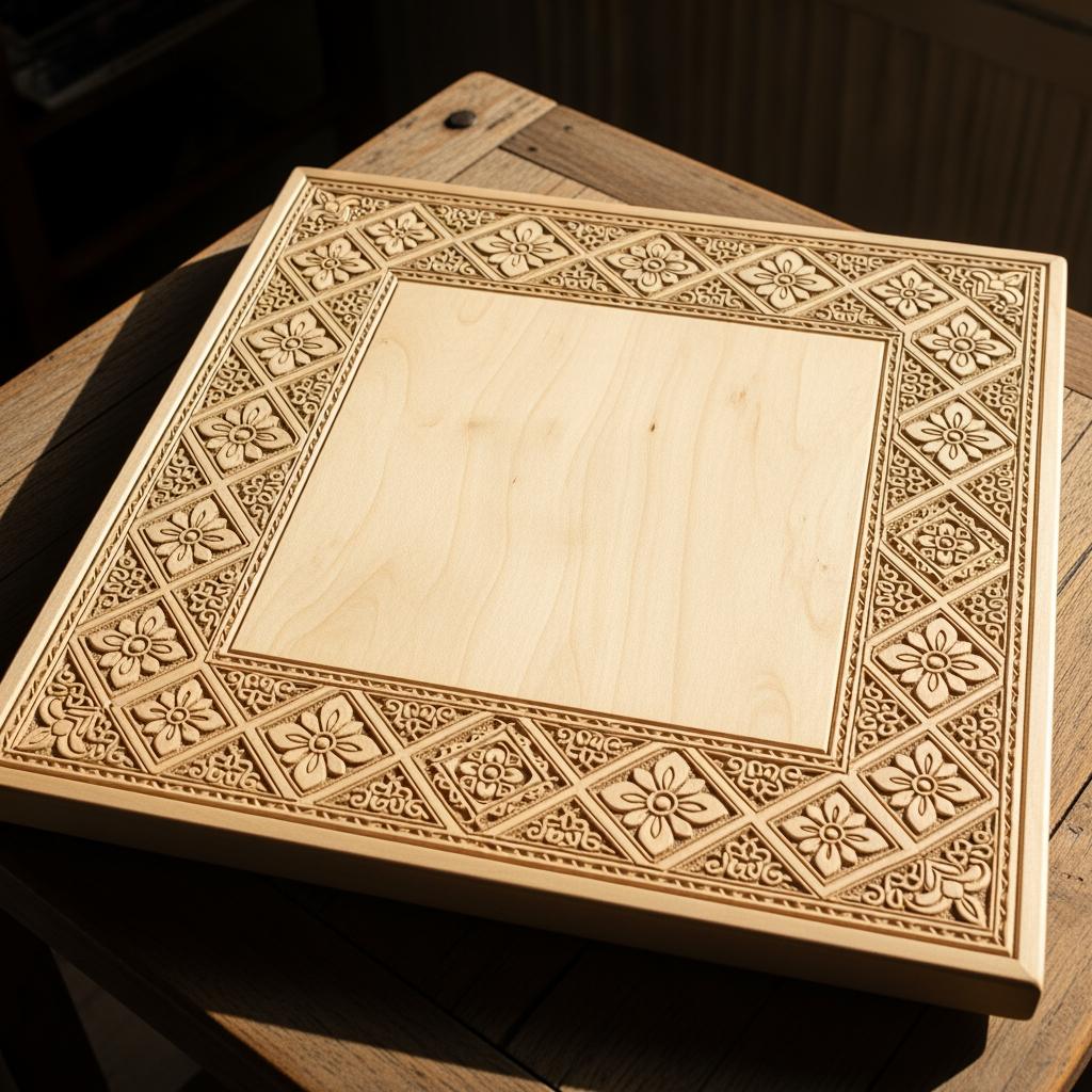 AI Design for please give me a border kora square size design kora board