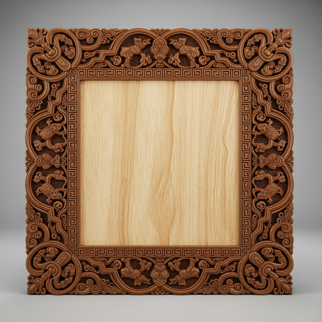 AI Design for please give me a border kora square size design kora board