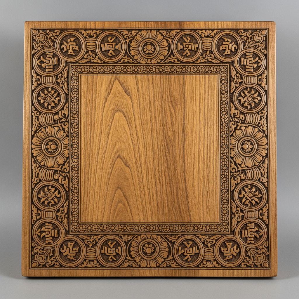 AI Design for please give me a border kora square size design kora board