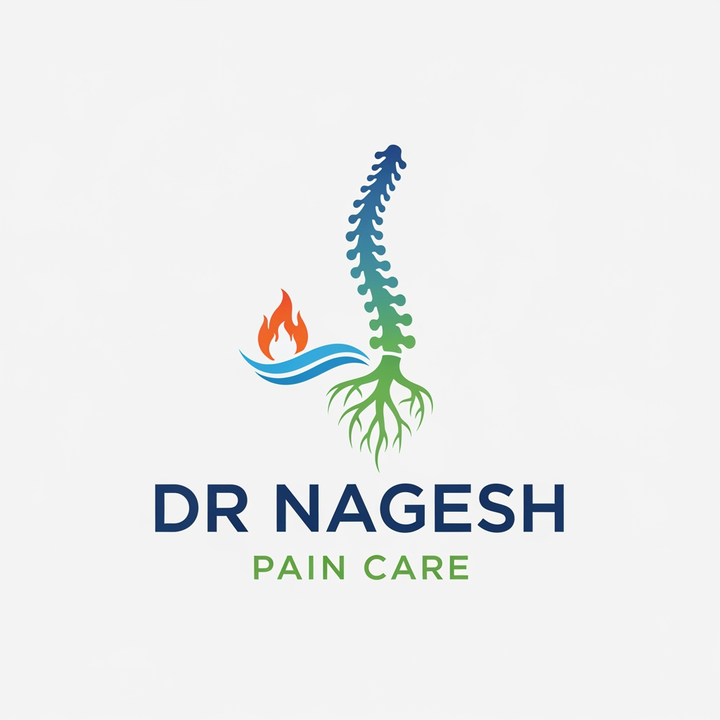 AI Design for create logo for pain physician at bottom dr nagesh pain care