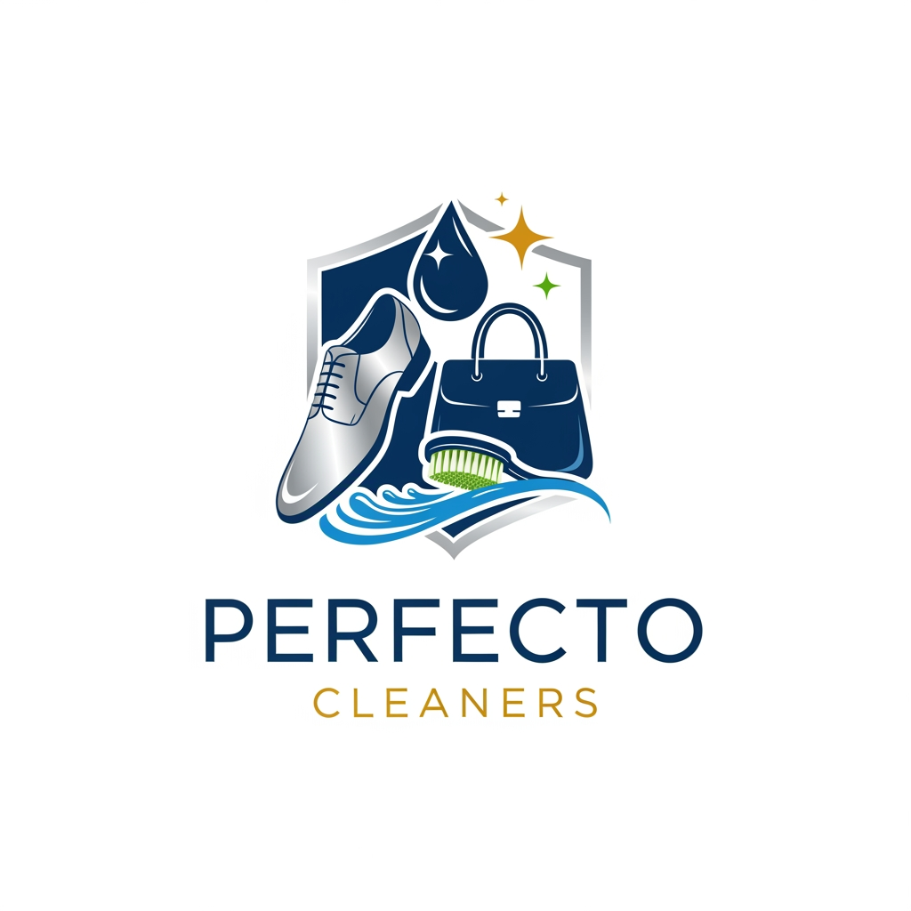 AI Design for Generate a logo for my brand name Perfecto Cleaners. It is a brand which provides restoration and cleaning services for shoes and bags