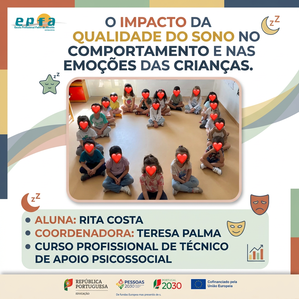 AI Design for para apresentacao da PAP, quero um slide com cores chamativas mas nao muito . com esta imagem e esse titulo, os logotipos e o texto. quero muito criativo