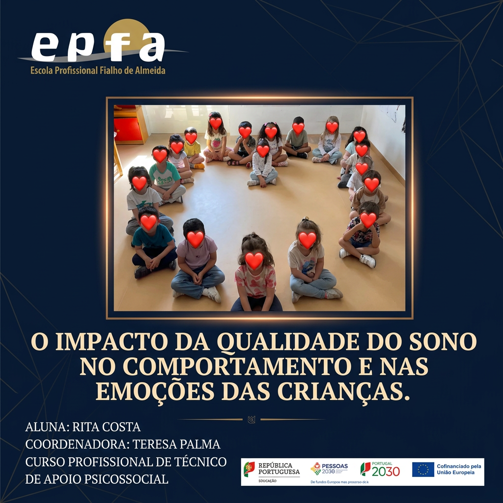 AI Design for para apresentacao da PAP, quero um slide com cores chamativas mas nao muito . com esta imagem e esse titulo, os logotipos e o texto. quero muito criativo mas formal e bonito