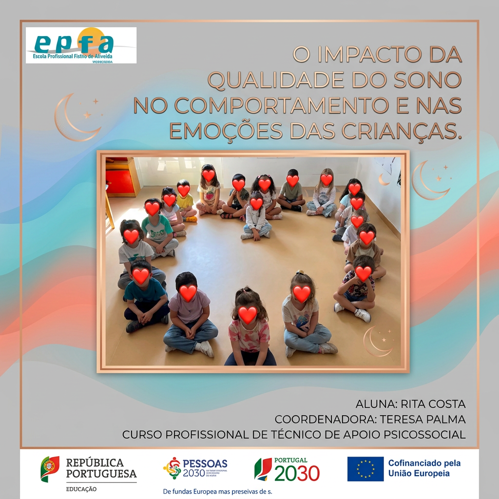 AI Design for para apresentacao da PAP, quero um slide com cores chamativas mas nao muito . com esta imagem e esse titulo, os logotipos e o texto. quero muito criativo